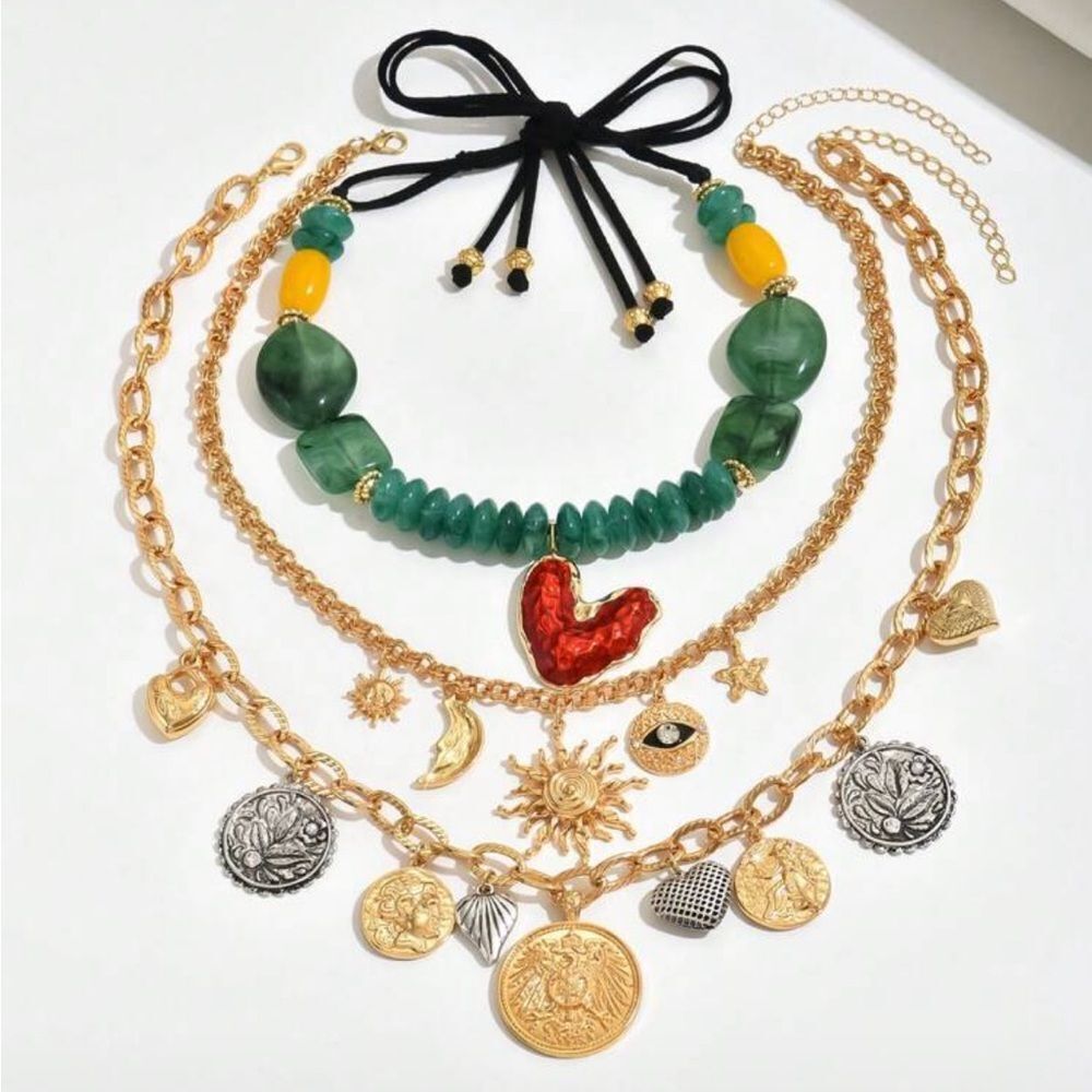 Boho Necklace Set Q889 - Picture 3 of 8